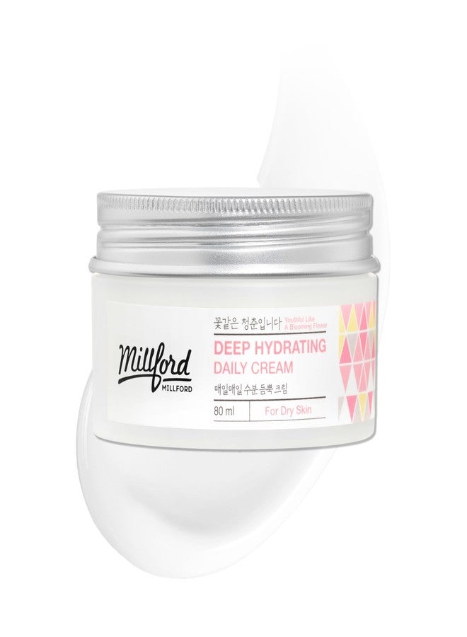 Millford Deep Hydrating Daily Cream 80ml/2.7 Oz, Daily Moisturizer for Dry Skin, Panthenol 10%, Hyaluronic Acid, Korean Skincare - Image 1